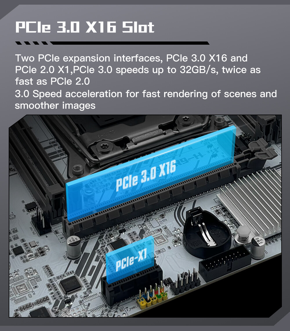 LGA 2011-3 X99 PR9 Gaming Motherboard For Intel XEON E5 V3 V4 4 DDR4 ECC REG RAM