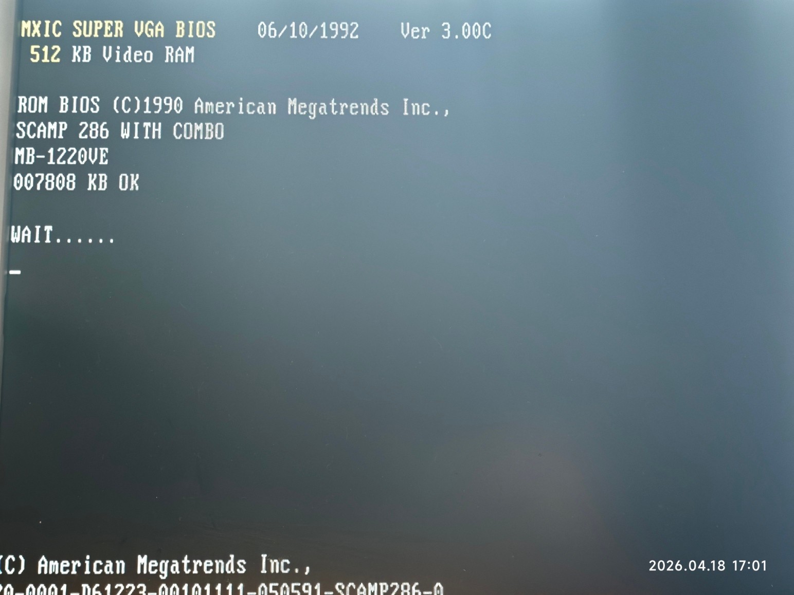 TOP 286 VLSI SCAMP Motherboard Biostar MB-1220/25VE w Harris 20 Mhz + 8 MB RAM