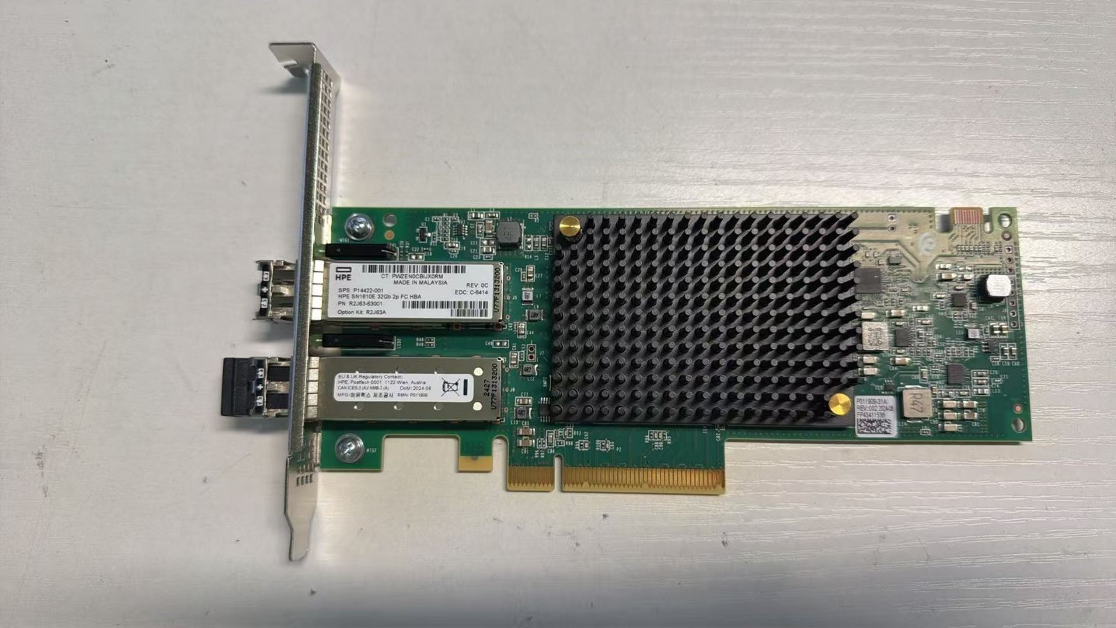 R2J63A HPE SN1610E 32GB 2 Port Fibre Channel HBA P14422-001 R2J63-63001 2x SFP