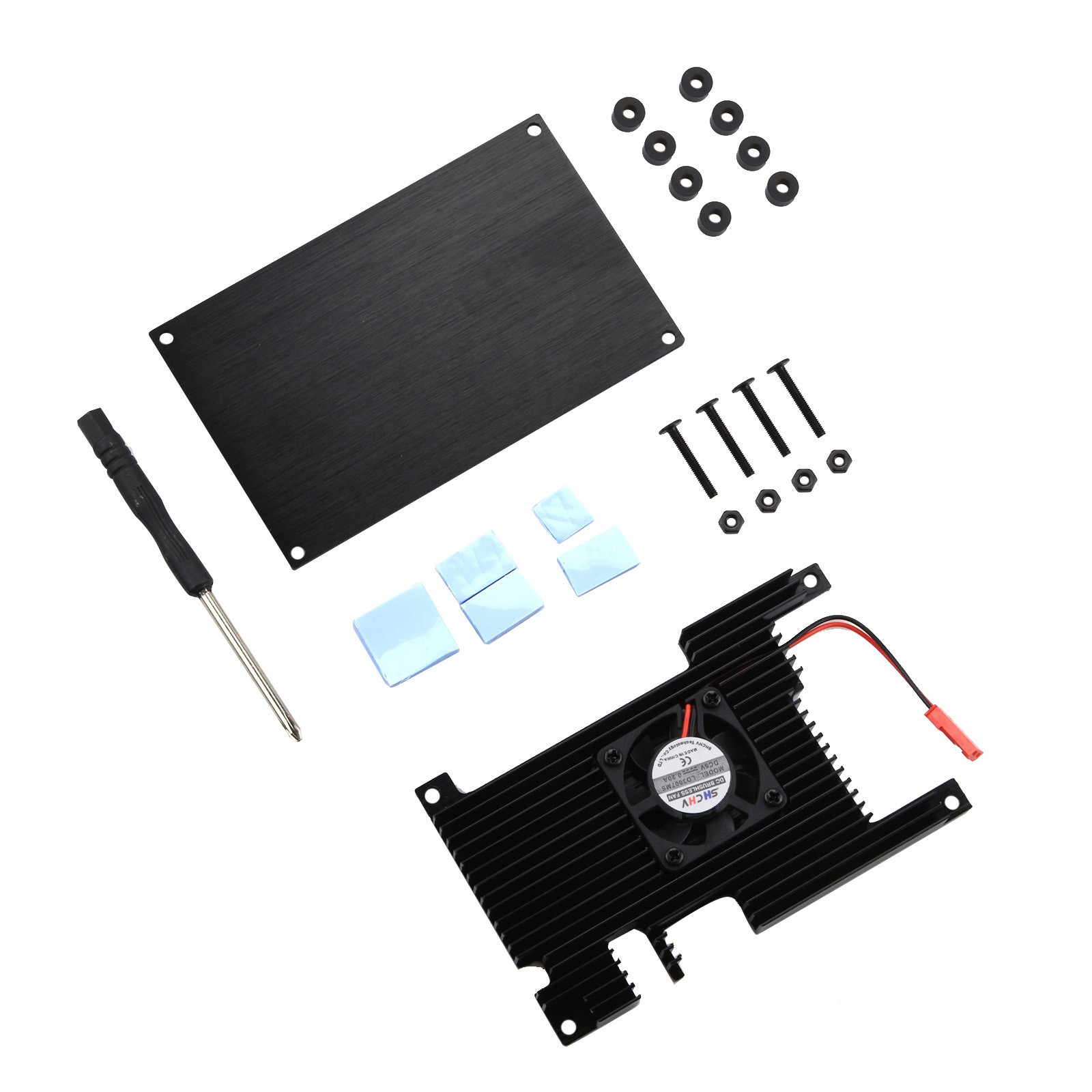 Aluminum Case w/ Fan Active Passive Cooling Radiator w/ Heatsink for Orange Pi 5