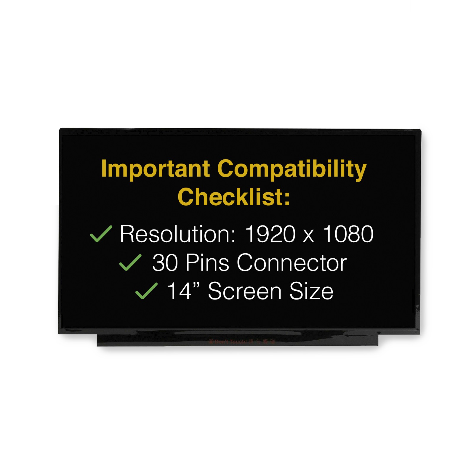 Screen For AUO B140HAN04.0 P/N SD10M34154 FRU 02DA381 FHD 1920×1080 IPS LCD LED