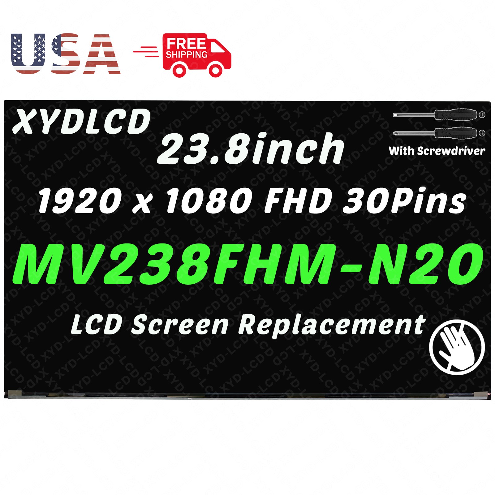 23.8in MV238FHM-N20 for AIO FullHD LED LCD Screen IPS Display Panel Replacement