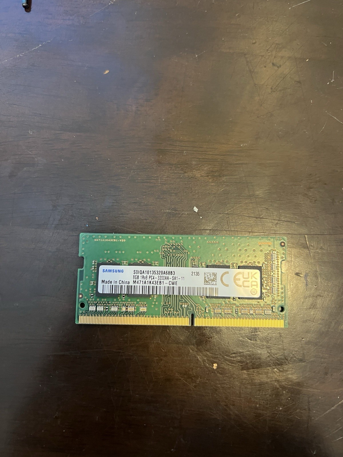 Samsung 8GB SODIMM KODK0004321316E5758GB 1Rx8 PC4- 3200AA- SA1-11M471A1K43EB1