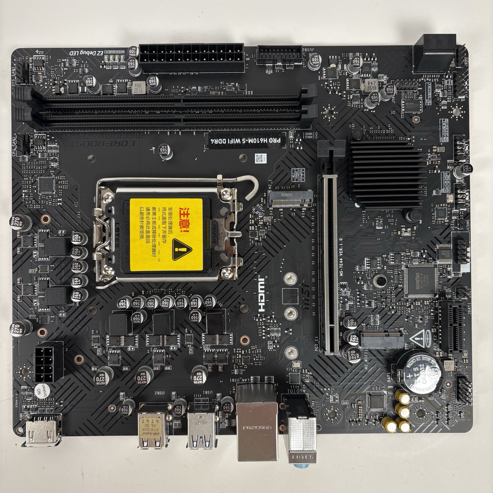 Intel MSI PRO H610M-S WIFI DDR4 LGA 1700 Gaming Motherboard