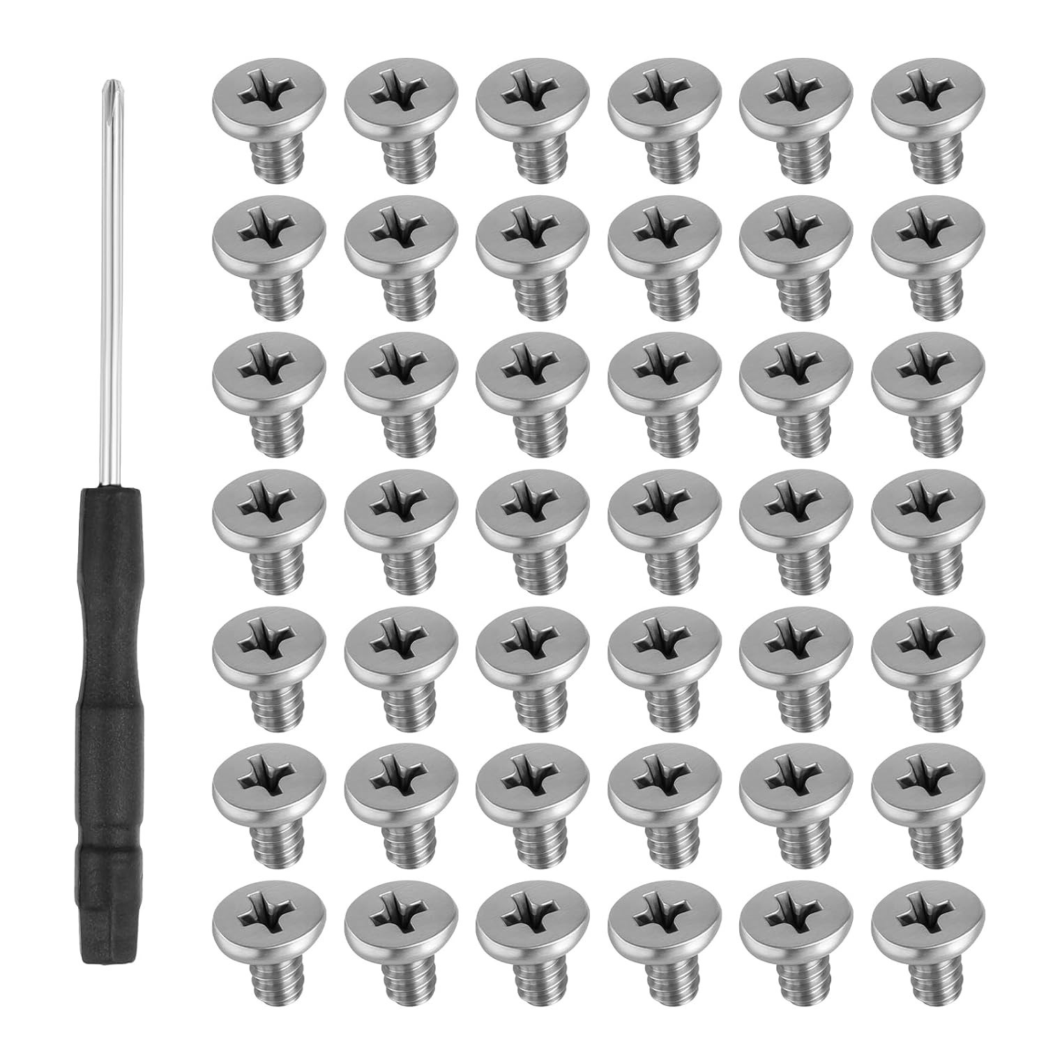 50 PCS M.2 SSD Mounting Screws Kit, Pcie Nvme M2 X 3 MM Replacement Phillips Fla