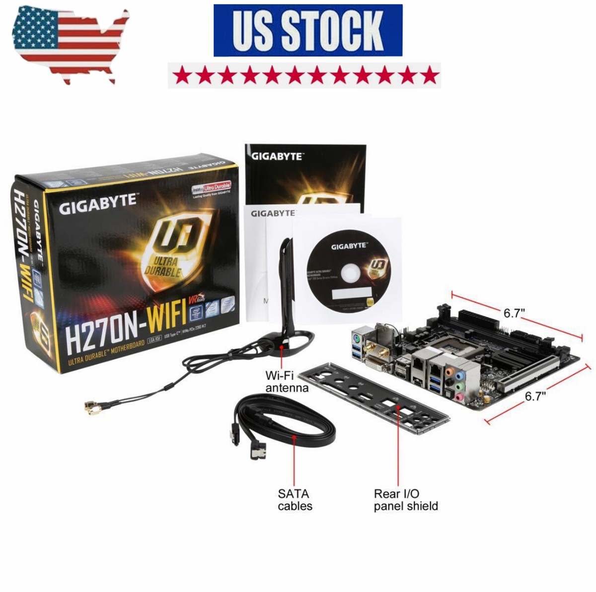 GIGABYTE GA-H270N-WIFI Intel H270 LGA 1151 Intel Mini ITX Motherboards USK