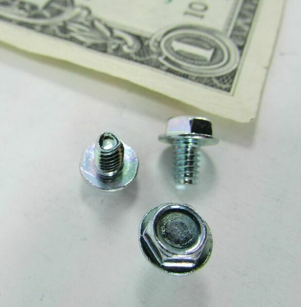 Lot 100 #8-32 x 1/4 Hex Washer Head Self Threading Machine Screws Thread Forming
