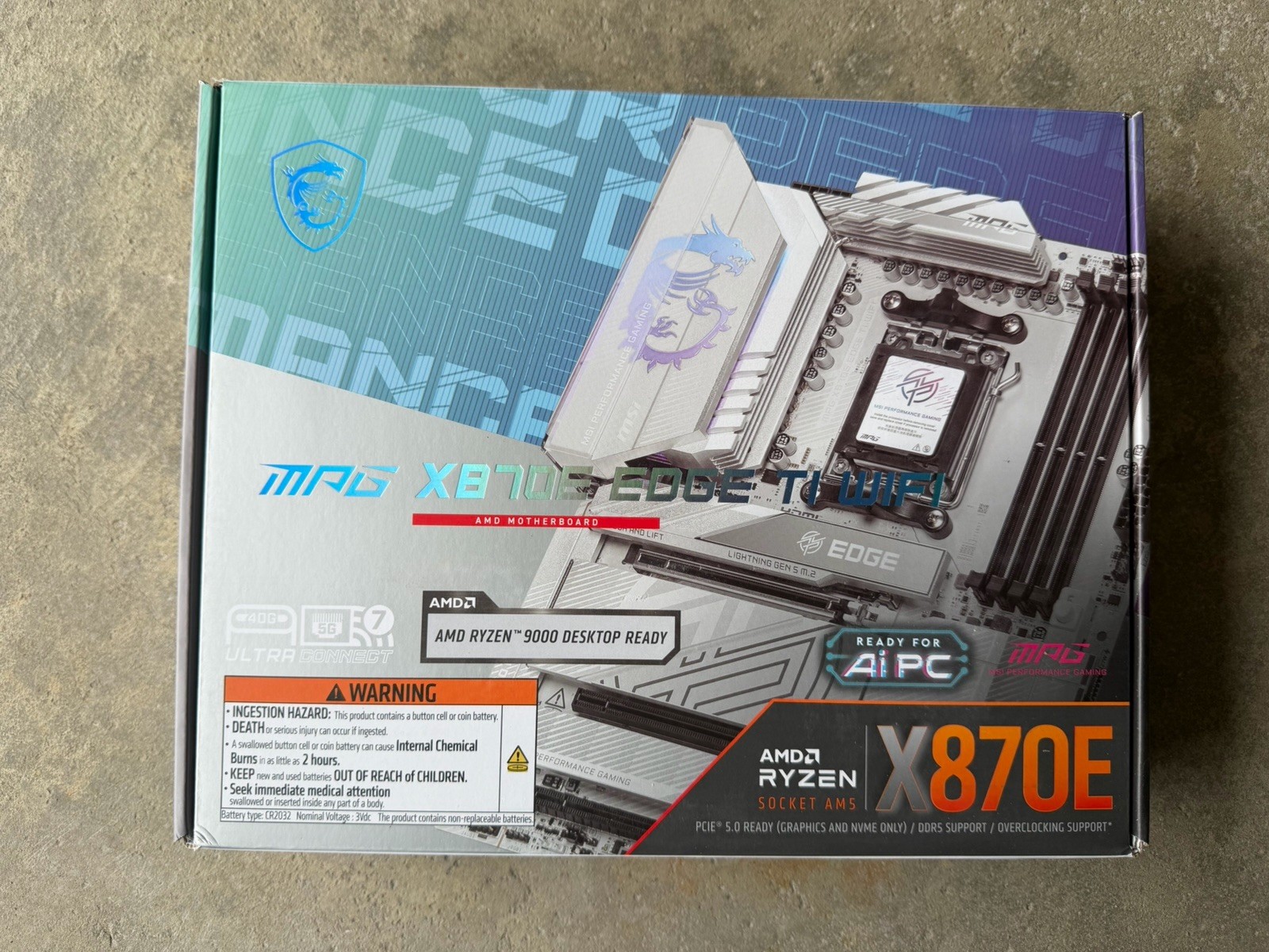 🔥New MSI MPG X870E EDGE TI WIFI AM5 AMD X870E DDR5 M.2 Wi-Fi 7 MOTHERBOARD