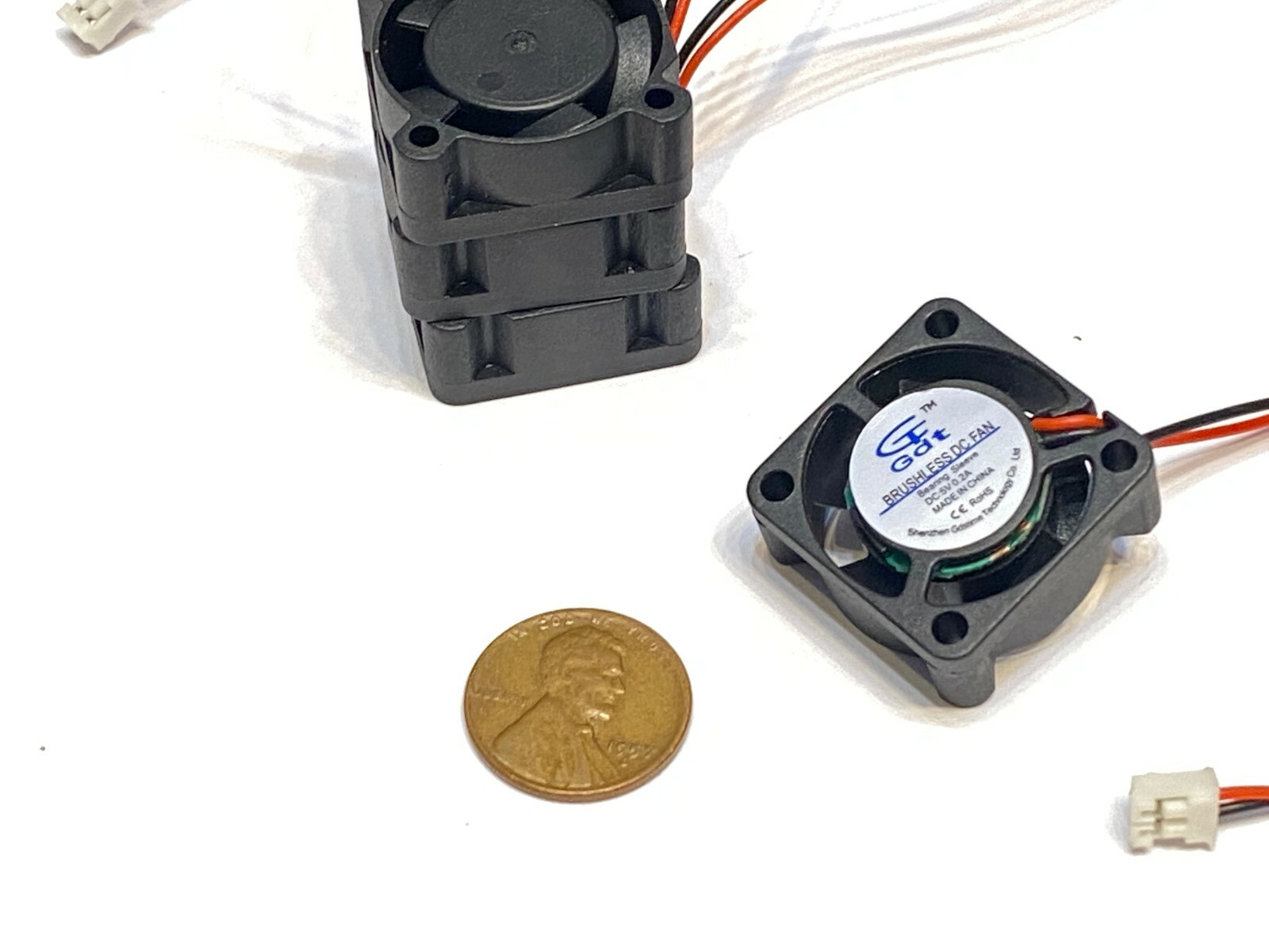 4 Pieces 5v fan 2510 small 2 pin computer GDStime 25mm x 10mm mini B9