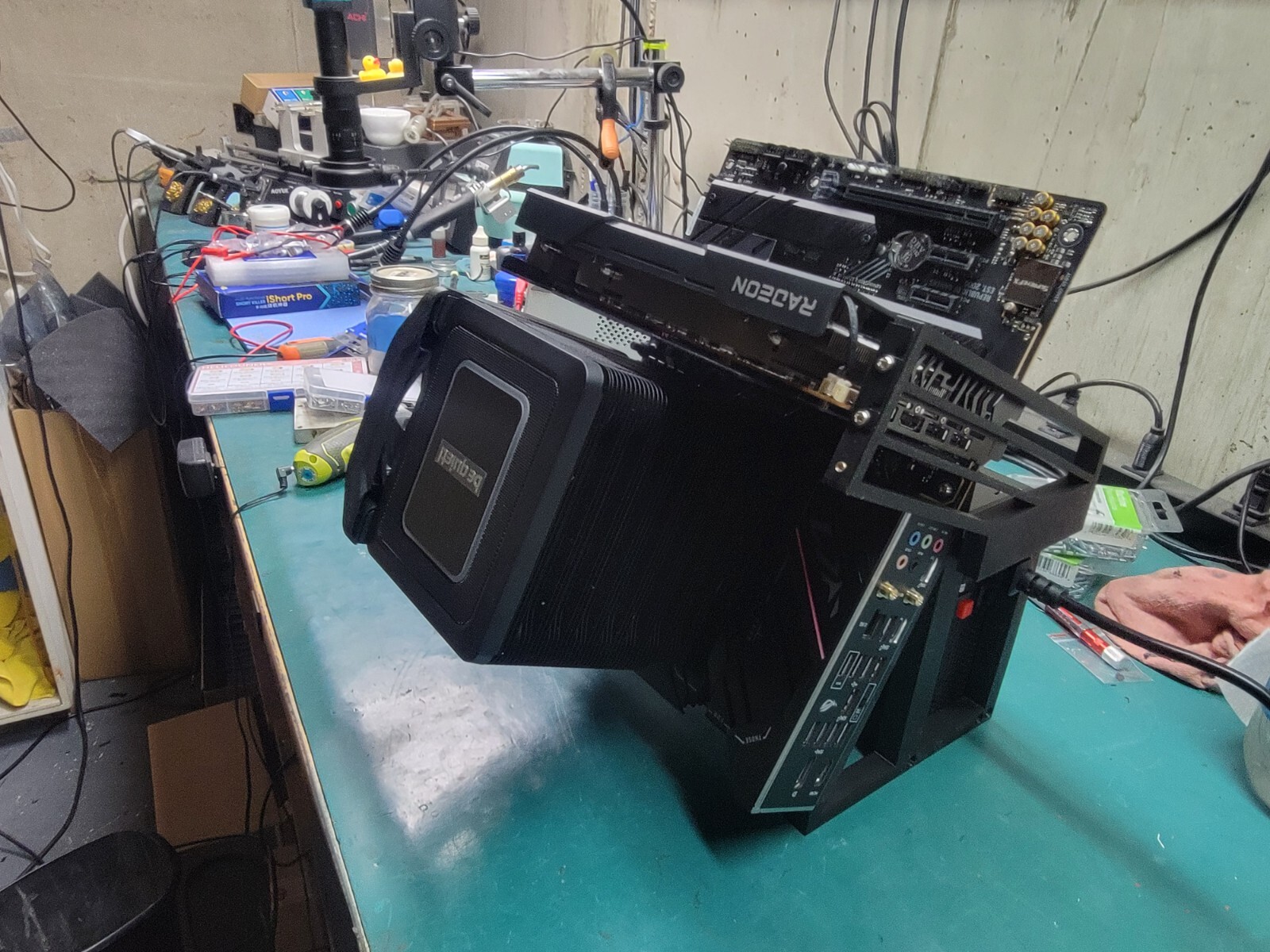 CPU + GPU Motherboard Frame Bench Holder Support Mining Miner RIG Crypto Mine