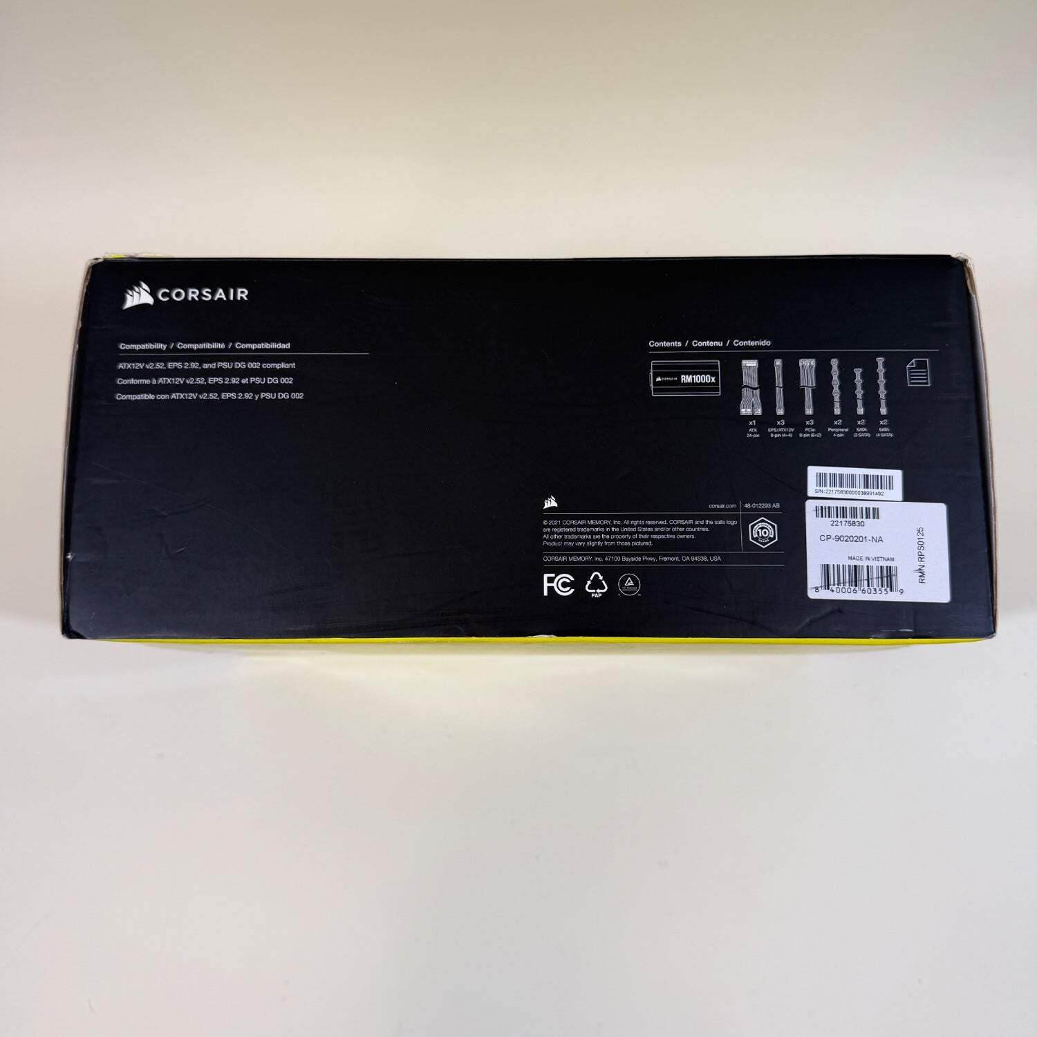 Corsair rm1000x CP-9020201-NA 80 Plus Gold 1000W Fully Modular Power Supply
