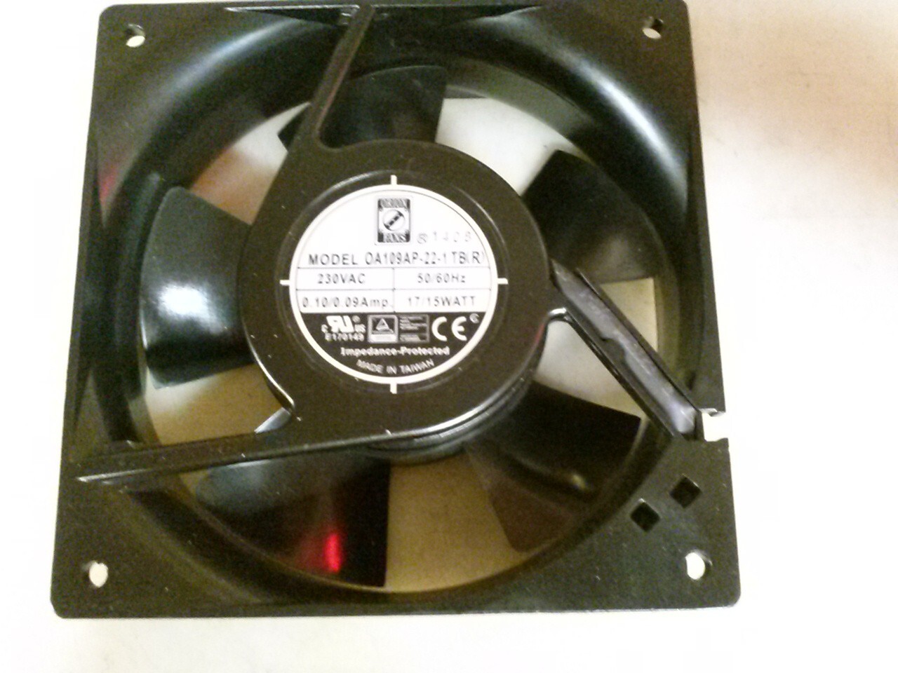 Orion cooling fans OA109AP-22-1TBR 230VAC 50/60hz .10/.09a 17/15w Taiwan