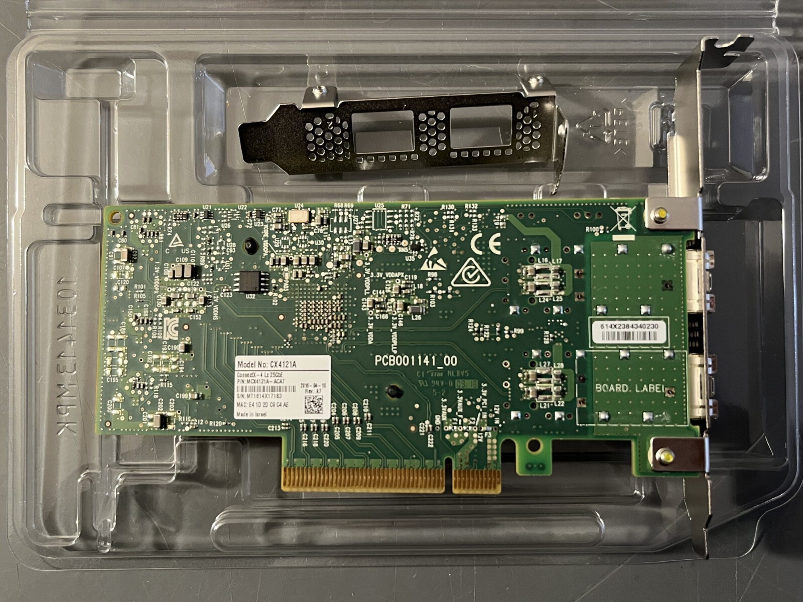 MCX4121A-ACAT Mellanox CX4121A ConnectX-4 25GbE Dual-Port SFP28 Network card