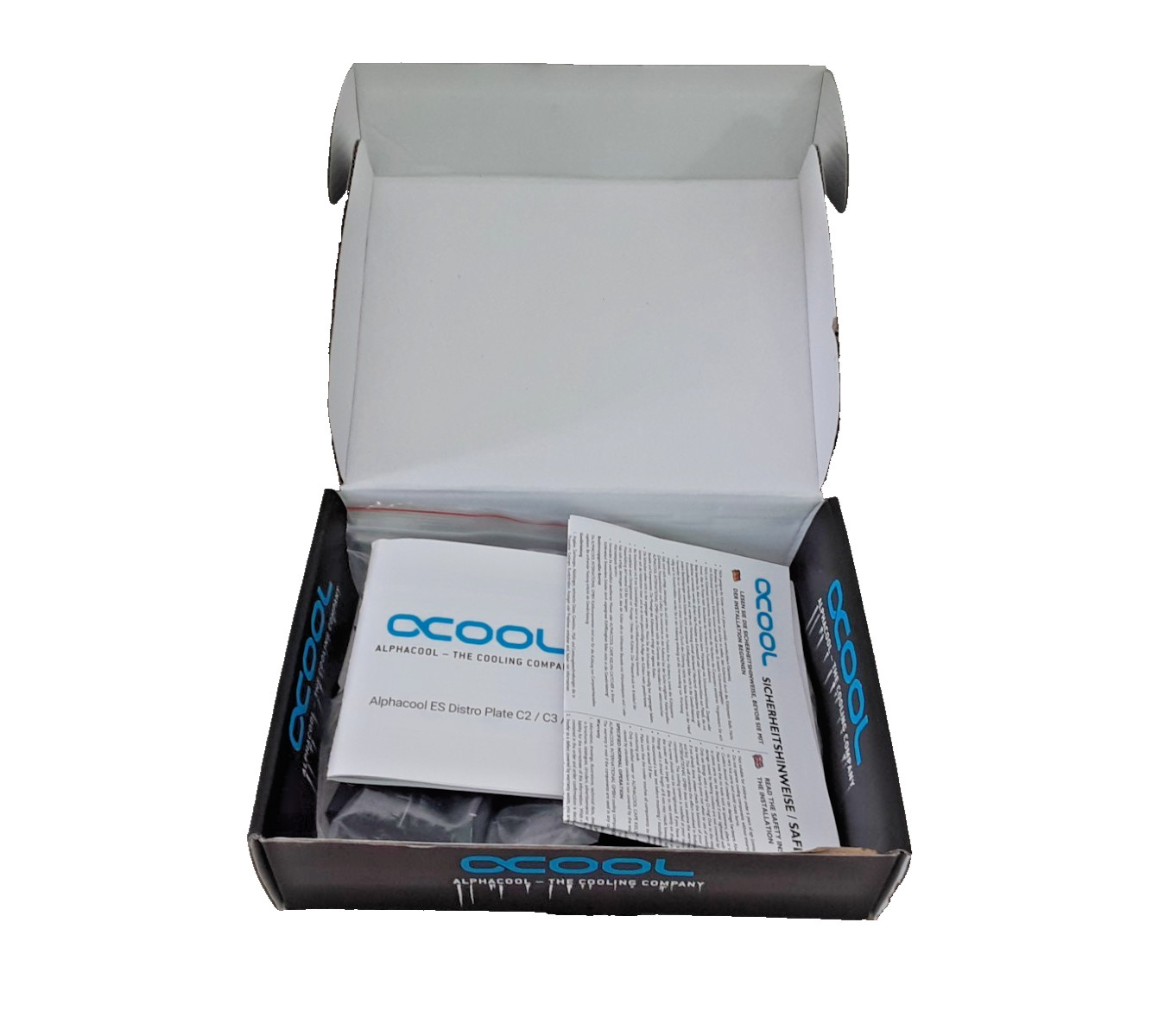 Alphacool 12995 ES Distro Plate C5 Acetal & Ni-Plated Copper Water Block Cooler