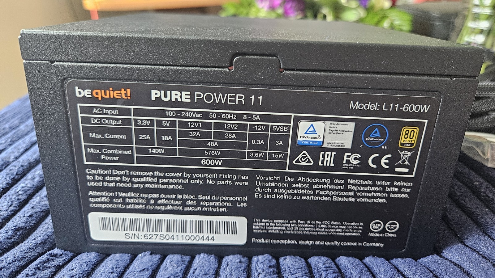 Be Quiet! Pure Power 11 600W Gold 80+ Power Supply
