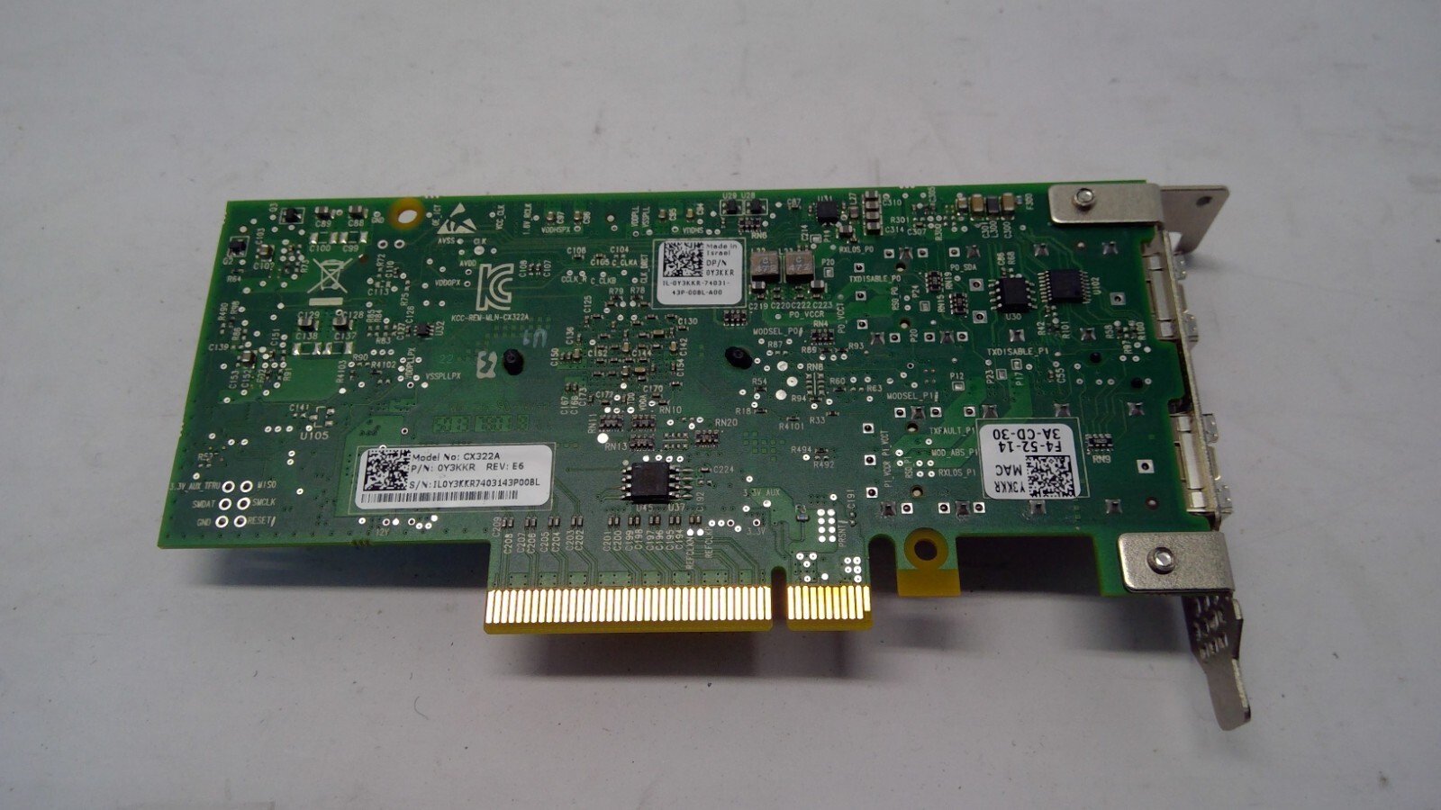 Dell Mellanox CX322A Connectx-3 2-Port 10Gbps PCI-E Network Adaptor 0Y3KKR