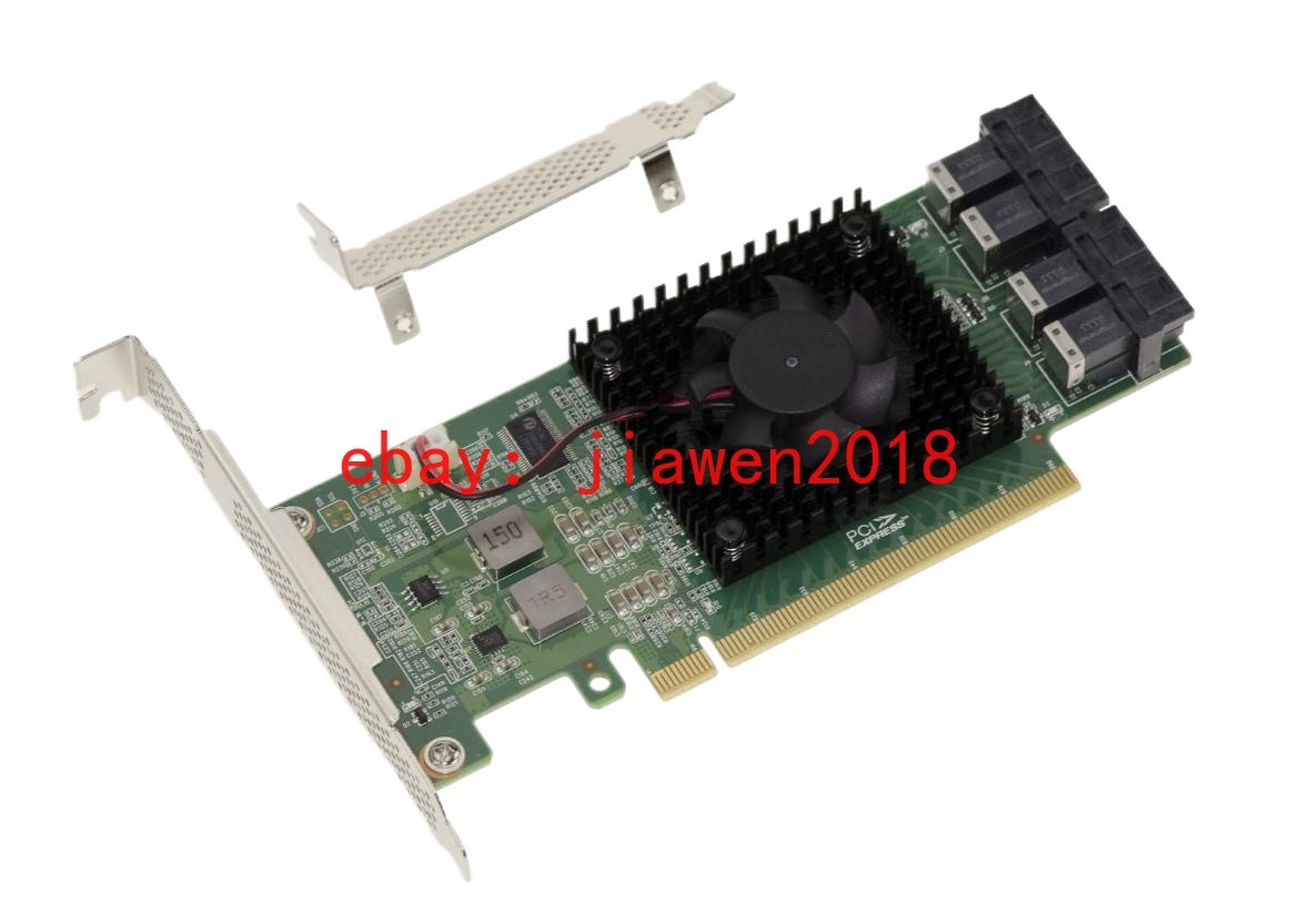 PLX8747 PCIe 3.0 x16 to 4 x U.2 NVMe SSD Adapter For IT Mode ZFS FreeNAS unRAID