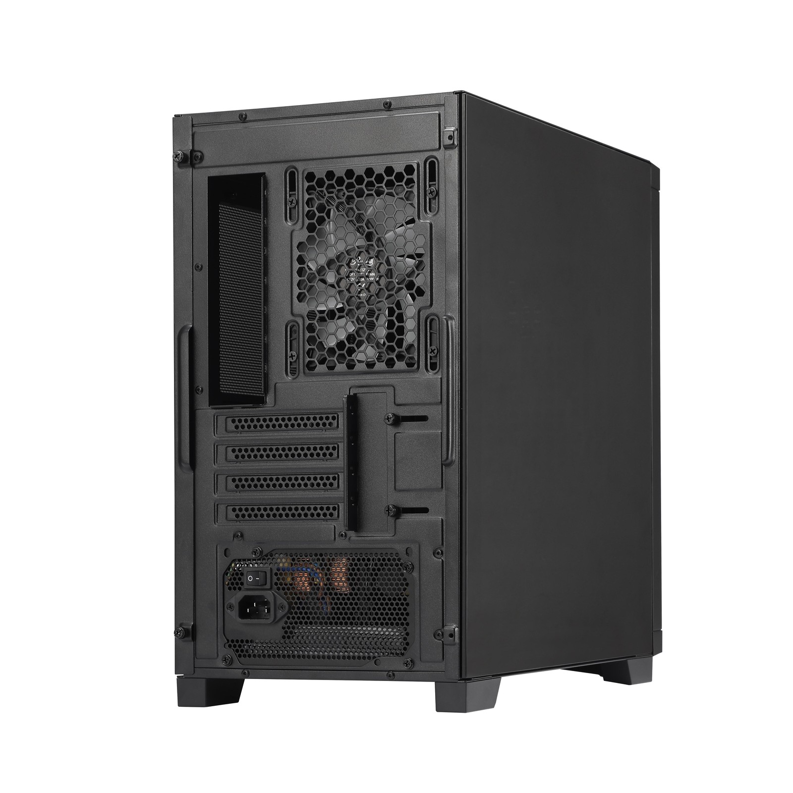 Rosewill Black MATX Mid Tower Case-Mesh Panel, Pre-Installed 650W 80+ Gold PSU