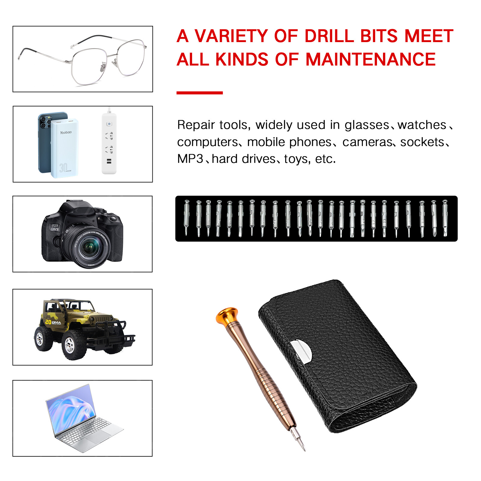 Macbook Air, Macbook Pro Repair Tool Kit W/ 1.2mm Pentalobe Screwdriver 25 in 1