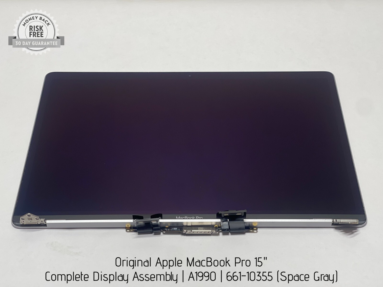 Apple MacBook Pro 15″ A1990 Complete Display Assembly, 661-10355, (Space Gray) B