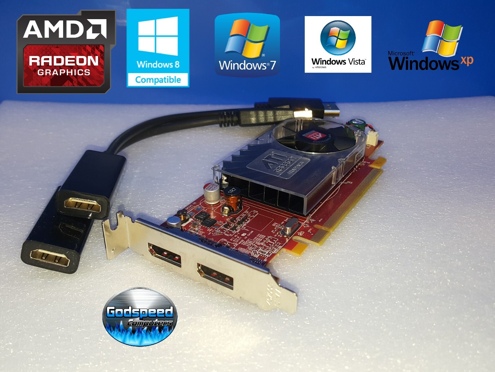 Acer Aspire X488G X490 X498G X6610G X6620G Low-Profile Dual HDMI Video Card