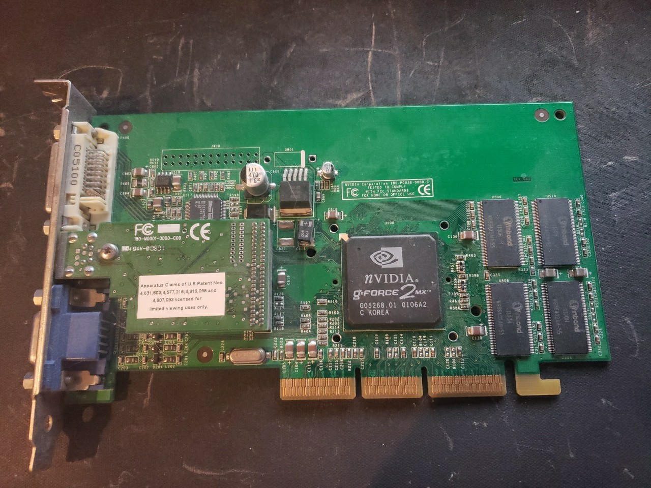 IBM 22P1069 nVidia GeForce 2MX AGP DVI/VGA/S-Video Video Card