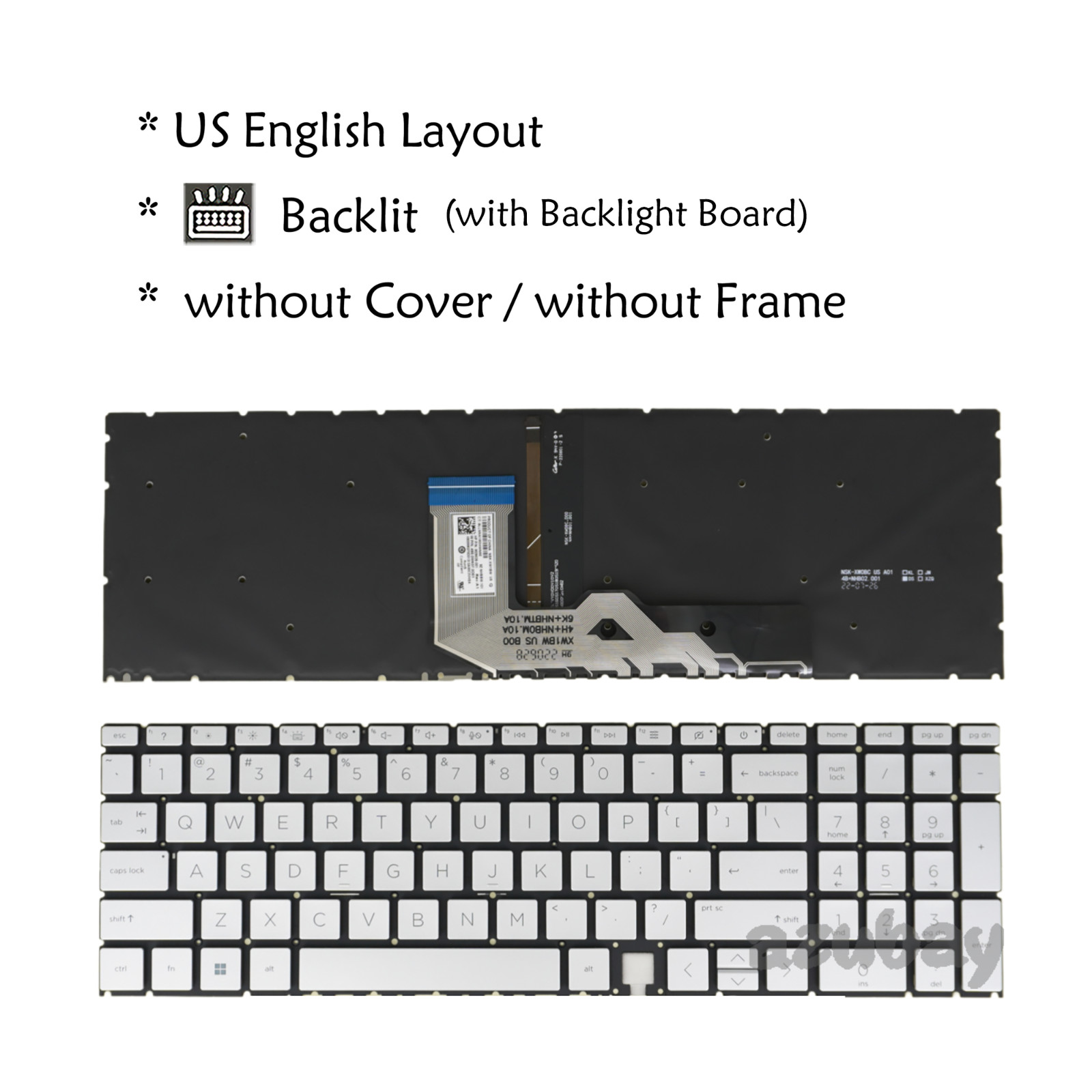 US English Keyboard For HP ENVY 17-cg 17m-cg 17t-cg 17-ch 17t-ch 17m-ch Backlit