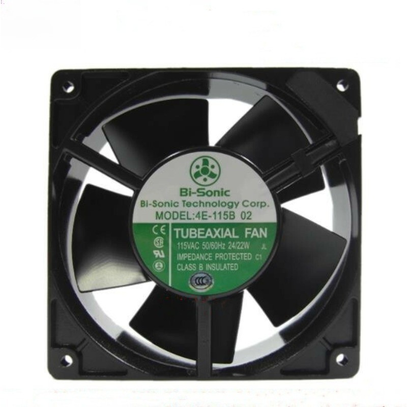 Bi-sonic 4E-115B 02 axial fan 115VAC 120*120*38mm 24W/22W Cabinet Cooling fan