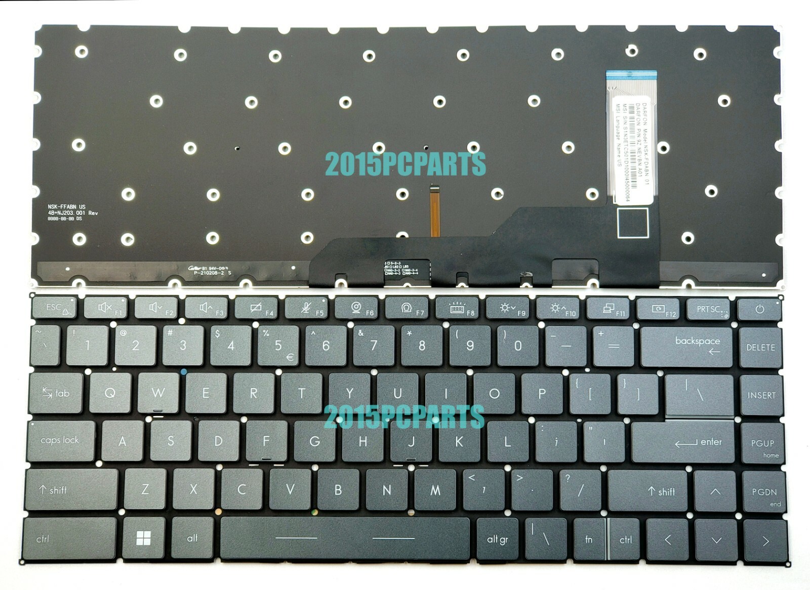 New MSI Modern 15 A11M 15 A11ML 15 A11MU 15 A11SB 15 A11SBL Keyboard Backlit US