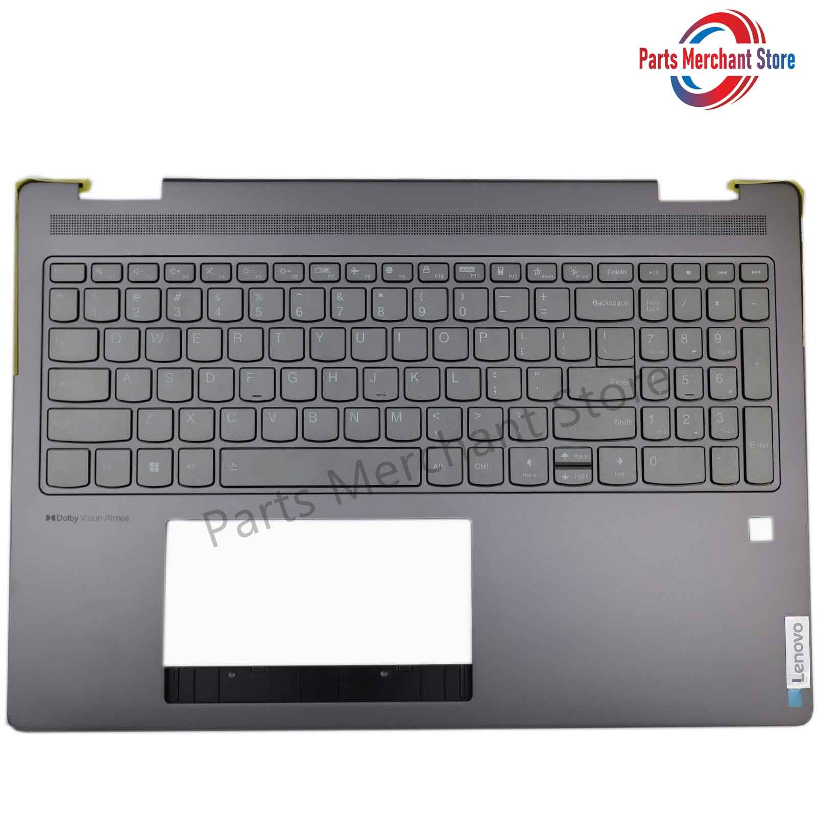 New Lenovo Yoga 7 16ARP8 83BS IRL8 82YN Palmrest Keyboard Backlit Storm Grey US