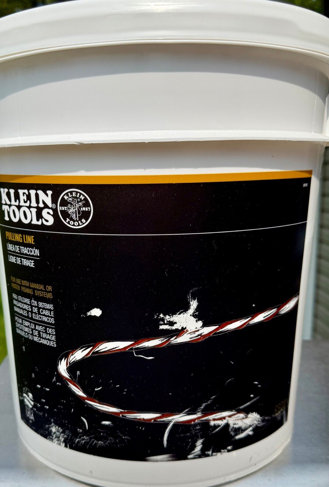 klein tools pulling line 6500 ft with orange tracer New.