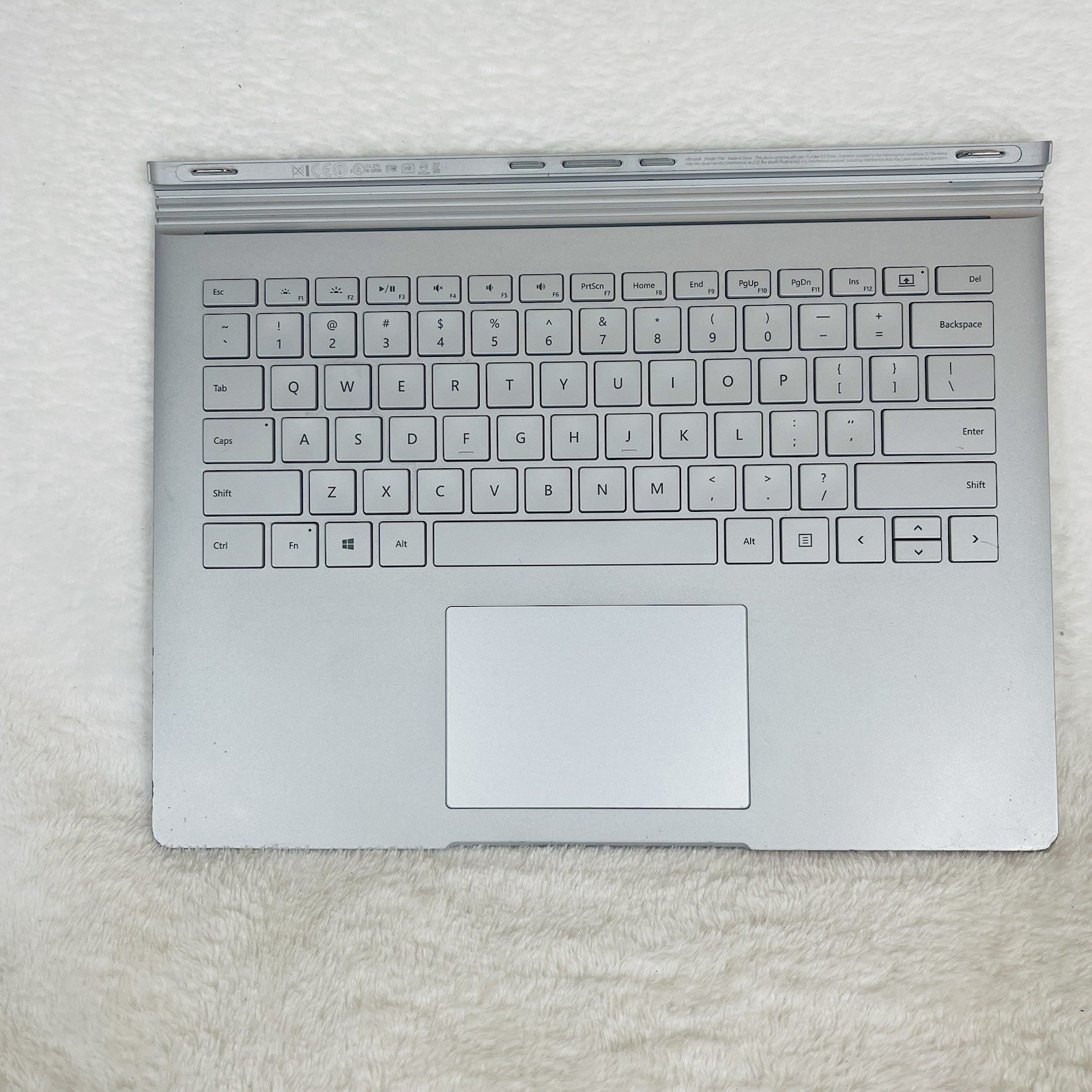 Microsoft Surface Book Keyboard 1704 Base Battery Silver – UNTESTED