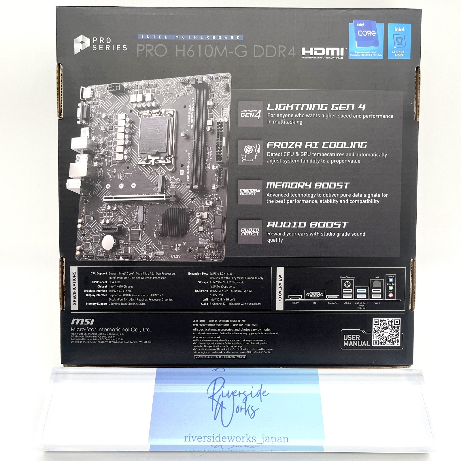 MSI PRO H610M-G DDR4 LGA 1700 Intel H610 SATA 6Gb/s Micro ATX Motherboard New