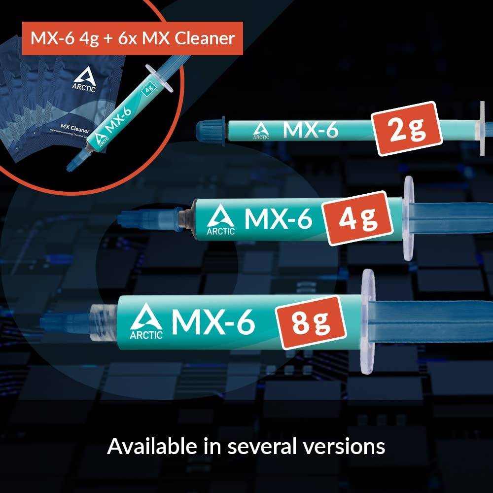 ARCTIC MX-6 (8 g) – Ultimate Performance Thermal Paste for CPU, Consoles, 8 g