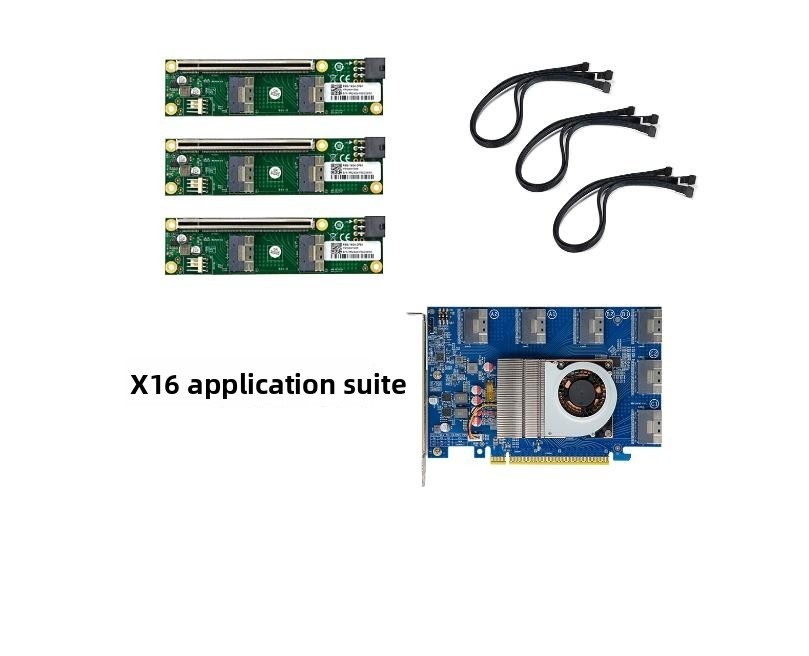 PEX88096 PLX88096 Expansion Card PCIe 4.0 x16 + 3*SFF-8654 X16 TO Graphics Card