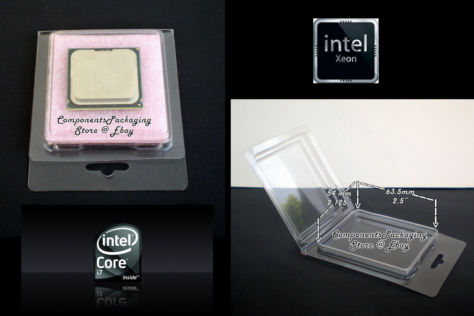 20 CPU Storage Case fits Intel Processors Size up to 66.5 x 55 mm with ESD Foam