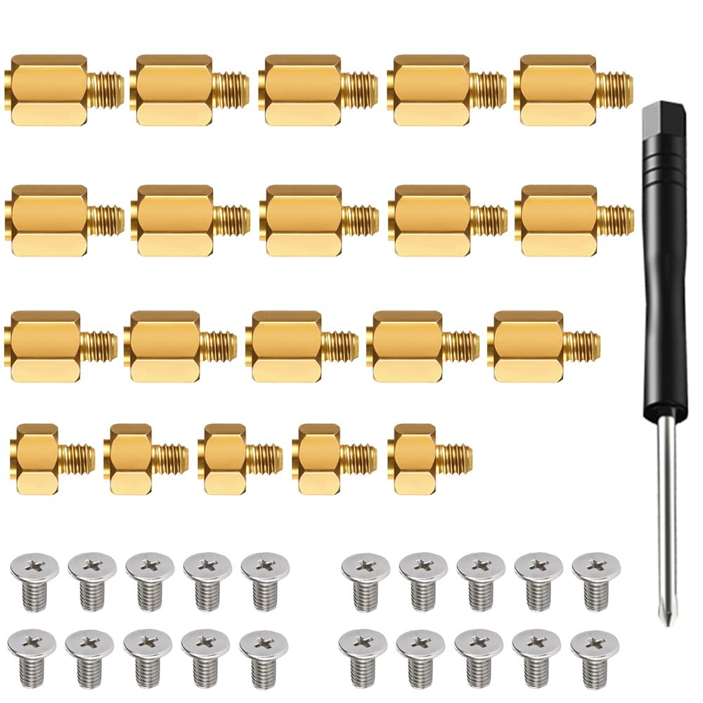 Brass M.2 SSD Mounting Screws Kit for PS5 and Asus Gigabyte Asrock Msi Motherboa