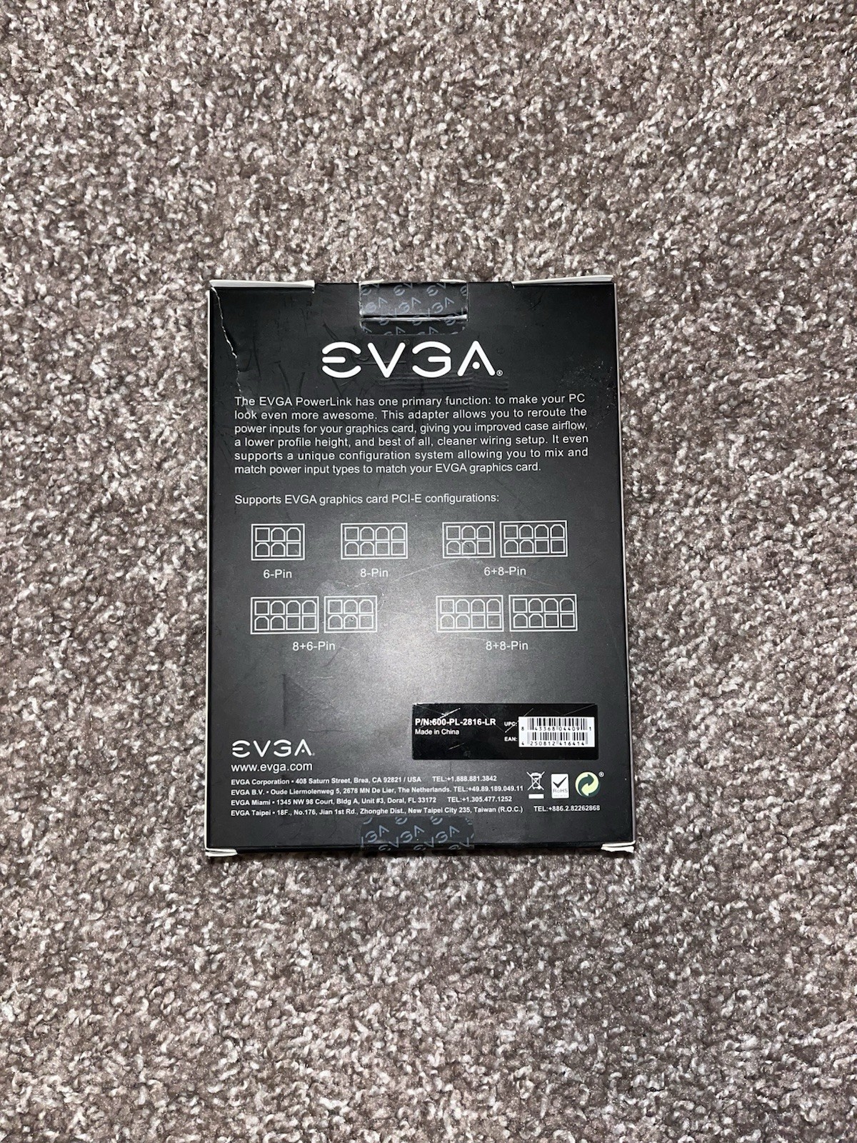 EVGA PowerLink GPU Cable Adapter PCI-E 6/8 Pin Graphics Card Clean Cable Mod