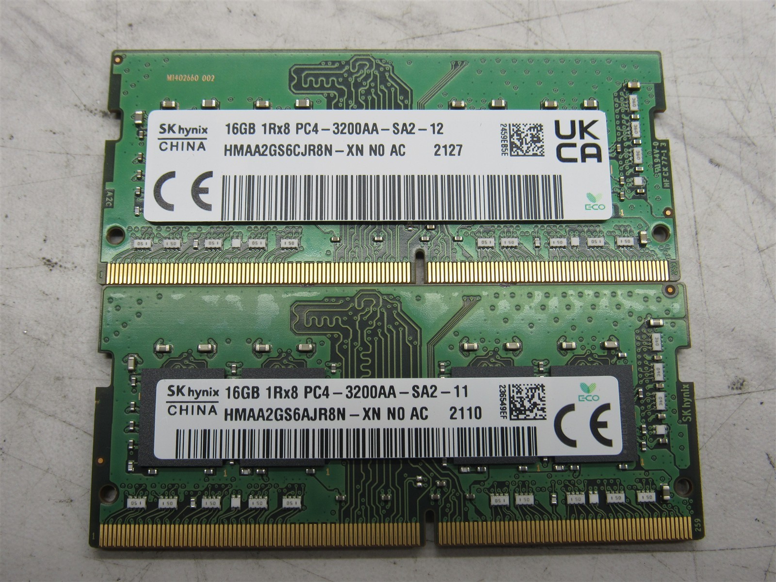 32GB KIT – 2x SK Hynix 16GB PC4-3200AA DDR4 25600 SODIMM RAM for LAPTOP