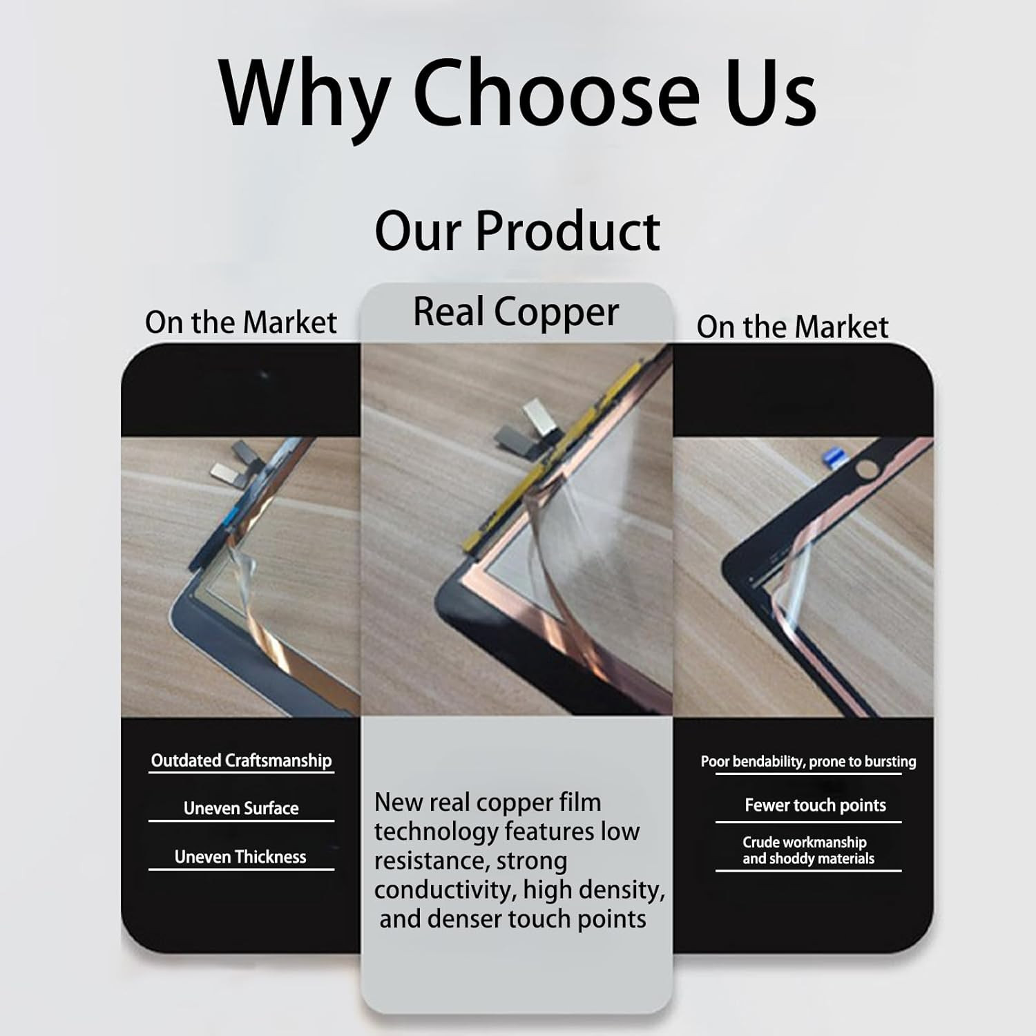 Premium-Quality for iPad 9th Screen Replacement Digitizer Touch Glass for 2021