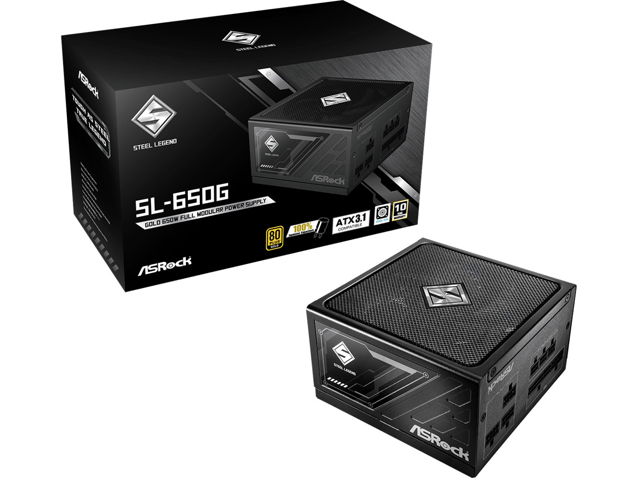 ASRock SL-650G 650W ATX3.1 80 PLUS GOLD Certified Full Modular Power Supply