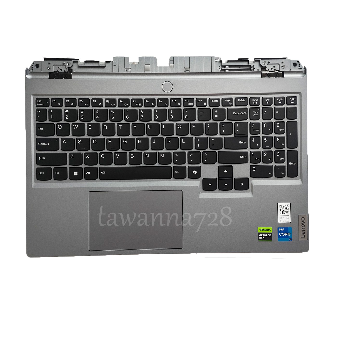 5CB1P43414 Palmrest Backlit Keyboard Luna Grey For Lenovo LOQ 15ARP9 15IRX9