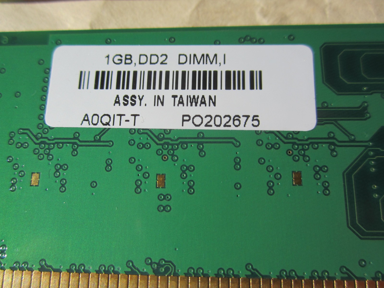 Set of (2) PNY 136569.3 1GB DD2 DIMM F Random Access Memory RAM 2GB (2x 1GB)DELL