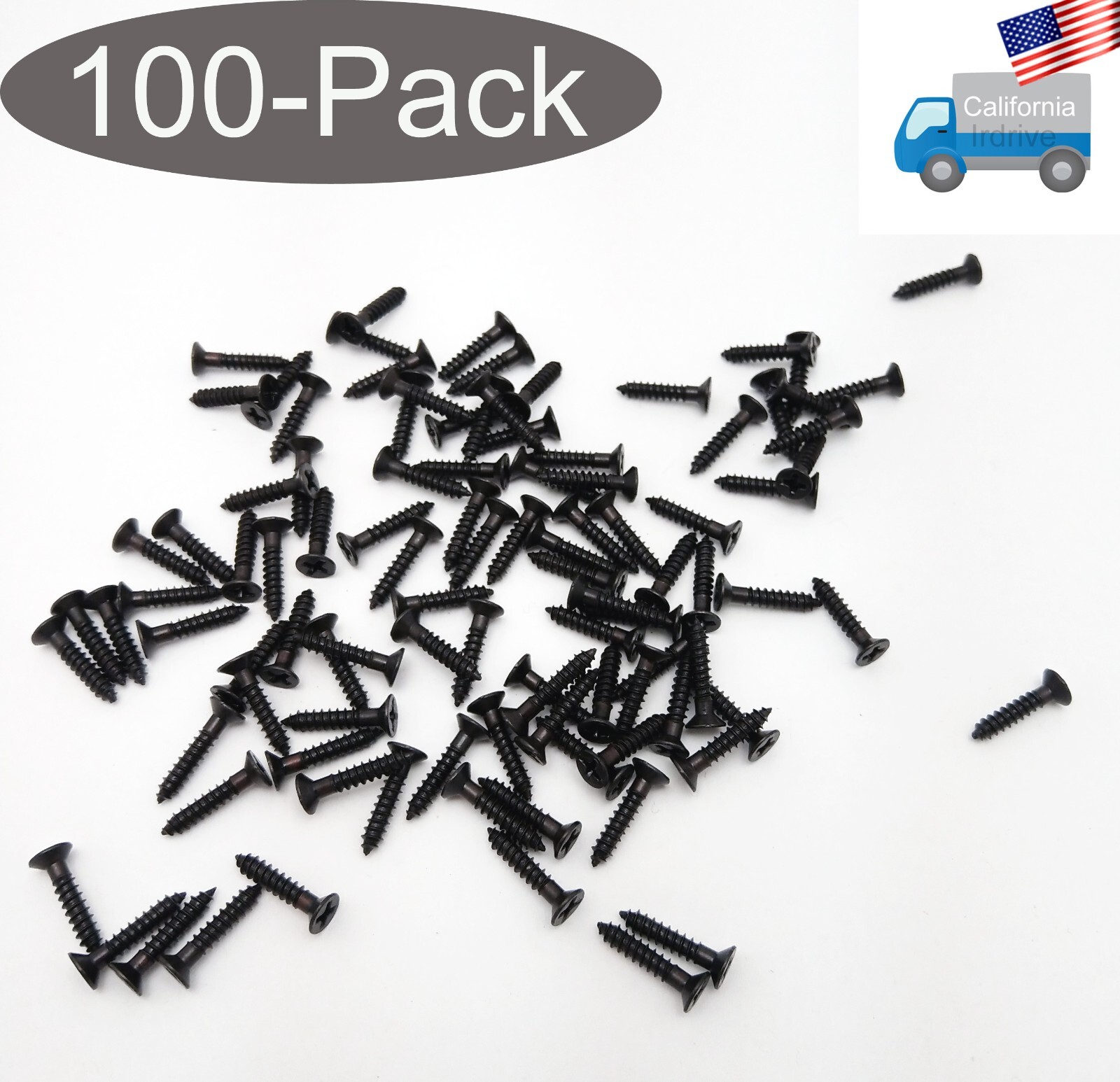 100-pack: Metric M3 x 14mm Black Sheet Metal CPU Fan & Heat-Sink Assembly Screws