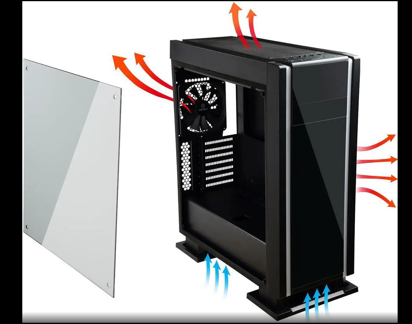 Enermax Saberay RGB Mid Tower Gaming Case with Tempered Glass Panel