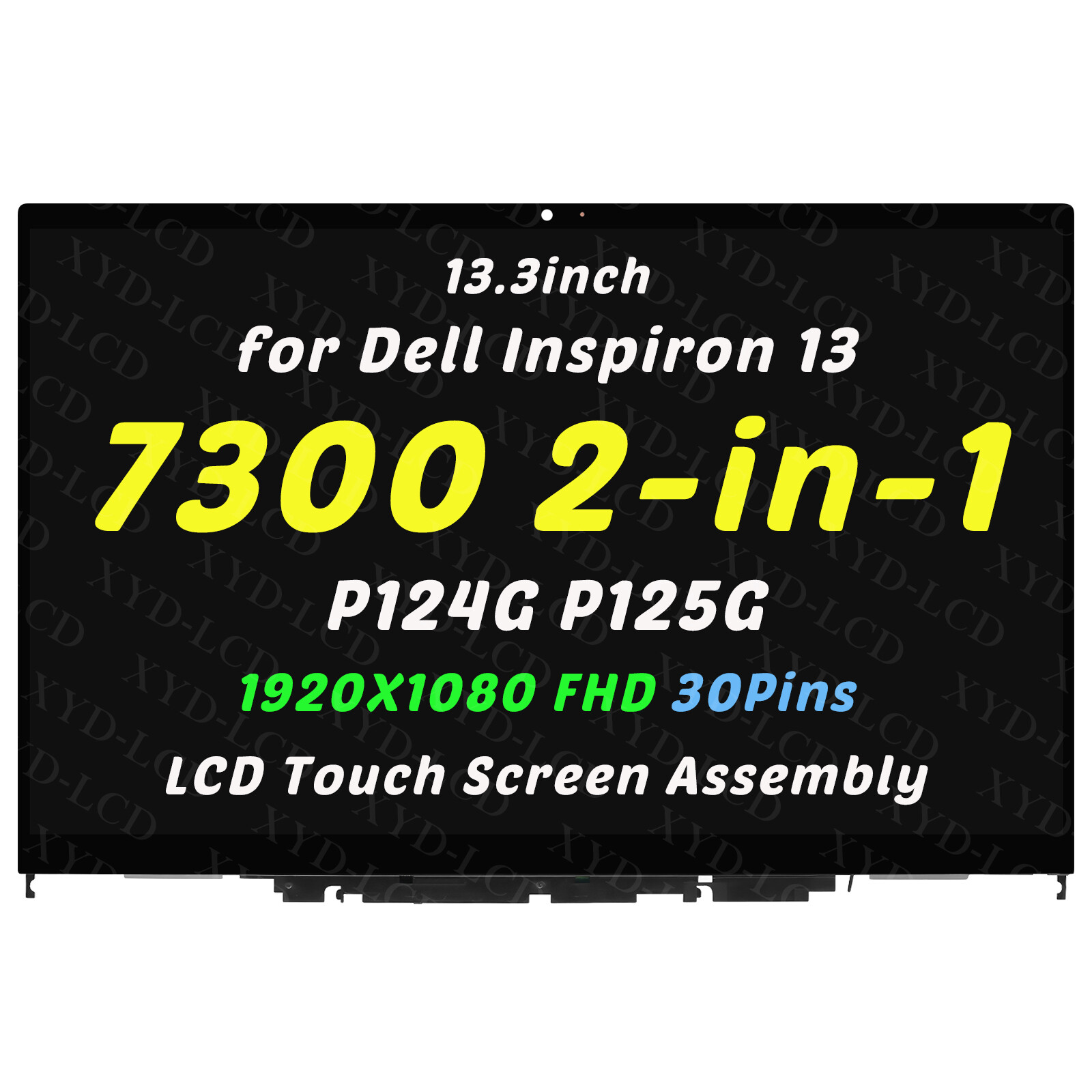 13.3in LCD Touch Screen Digitizer FHD for Dell Inspiron 13 7300 2n1 F4HW7 0F4HW7