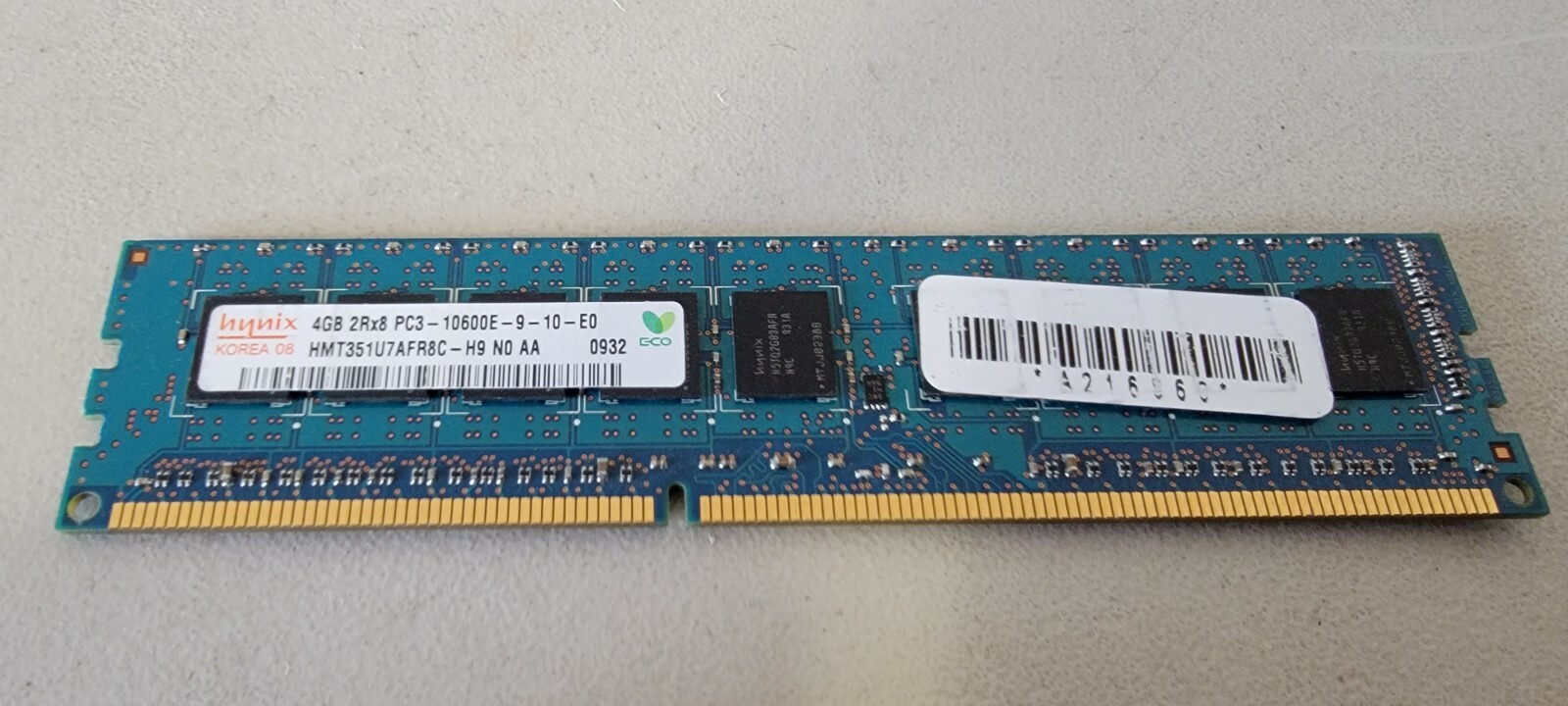 Hynix 4GB PC3-10600E DDR3 ECC Unbuffered 2Rx8 HMT351U7AFR8C-H9 NO AA