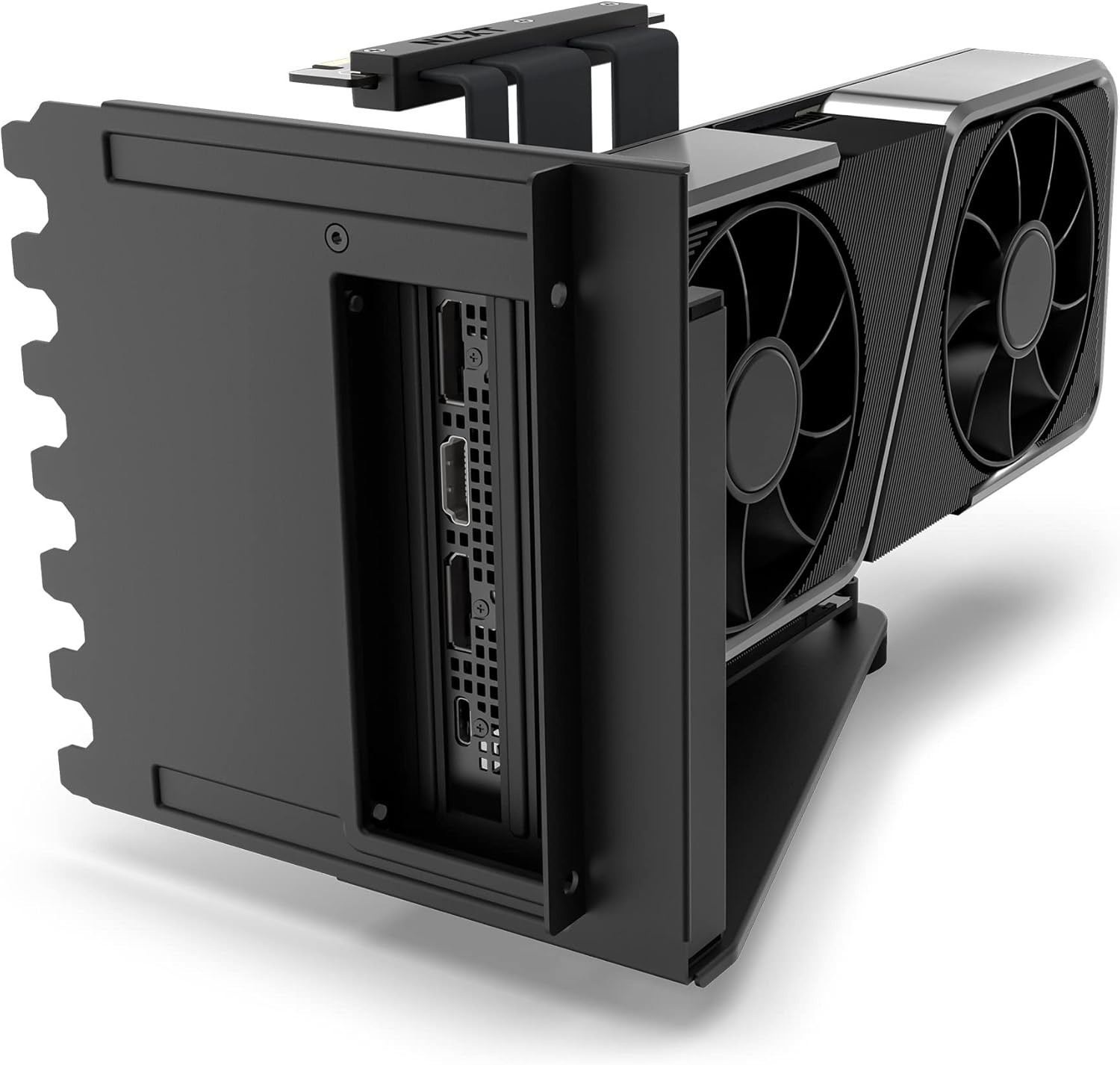 H7 Series GPU Mount – Steel Bracket – Black Vertical Holder