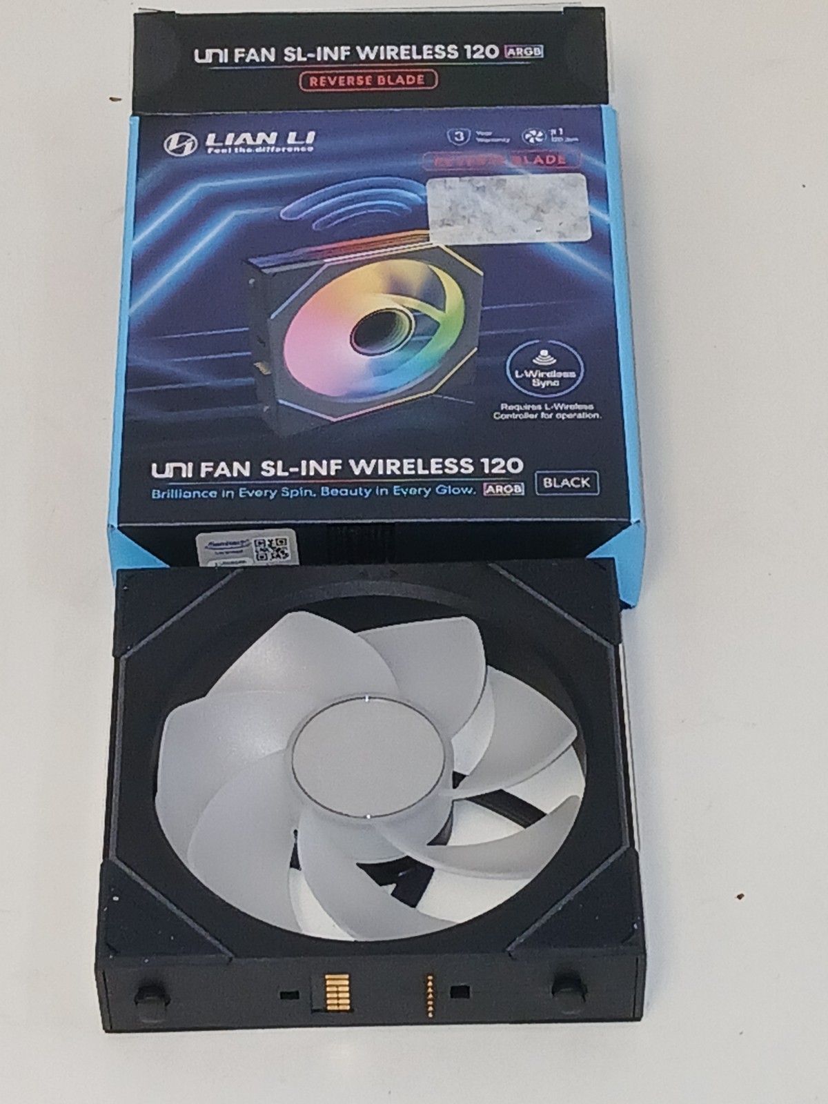 Untested Lian Li SL-INF Wireless 120 Reverse Blade – BLACK – FAN ONLY