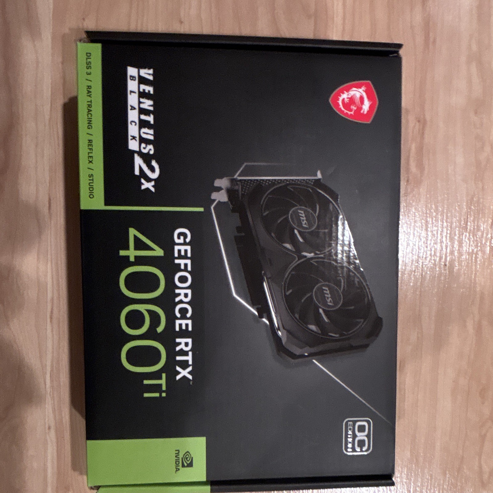 MSI GeForce RTX 4060 Ti Ventus 2X Black OC 8GB GDDR6 Dual Fan